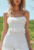 Load image into Gallery viewer, Ivory Lace Boho High-Low Western Wedding Dress with Ruffles