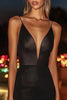 Load image into Gallery viewer, Simple Black Spaghetti Straps Bodycon Short Cocktail Dress