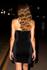 Load image into Gallery viewer, Black Halter Bodycon Short Satin Cocktail Dress with Bow