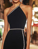 Load image into Gallery viewer, Sparkly Black Bodycon Short Cocktail Dress with Rhinestones