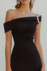 Load image into Gallery viewer, Black Bodycon One Shoulder Short Cocktail Dress
