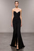 Load image into Gallery viewer, Black Sweetheart Long Mermaid Evening Dress with Slit