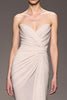 Load image into Gallery viewer, Elegant Ivory Strapless Sheath Ruched Long Evening Dress