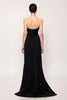Load image into Gallery viewer, Black Sweetheart Sheath Long Evening Dress with Slit