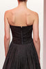 Load image into Gallery viewer, Sparkly Black Strapless A Line Long Evening Dress