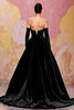 Load image into Gallery viewer, Dark Red A Line Velvet Long Sweetheart Evening Dress
