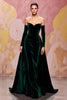 Load image into Gallery viewer, Dark Red A Line Velvet Long Sweetheart Evening Dress