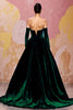 Load image into Gallery viewer, Dark Red A Line Velvet Long Sweetheart Evening Dress