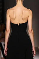 Load image into Gallery viewer, Simple Black Strapless Sheath Evening Dress
