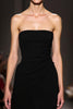 Load image into Gallery viewer, Simple Black Strapless Sheath Evening Dress