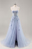 Load image into Gallery viewer, Sparkly Green Corset Sweetheart Long Prom Dress with Appliques
