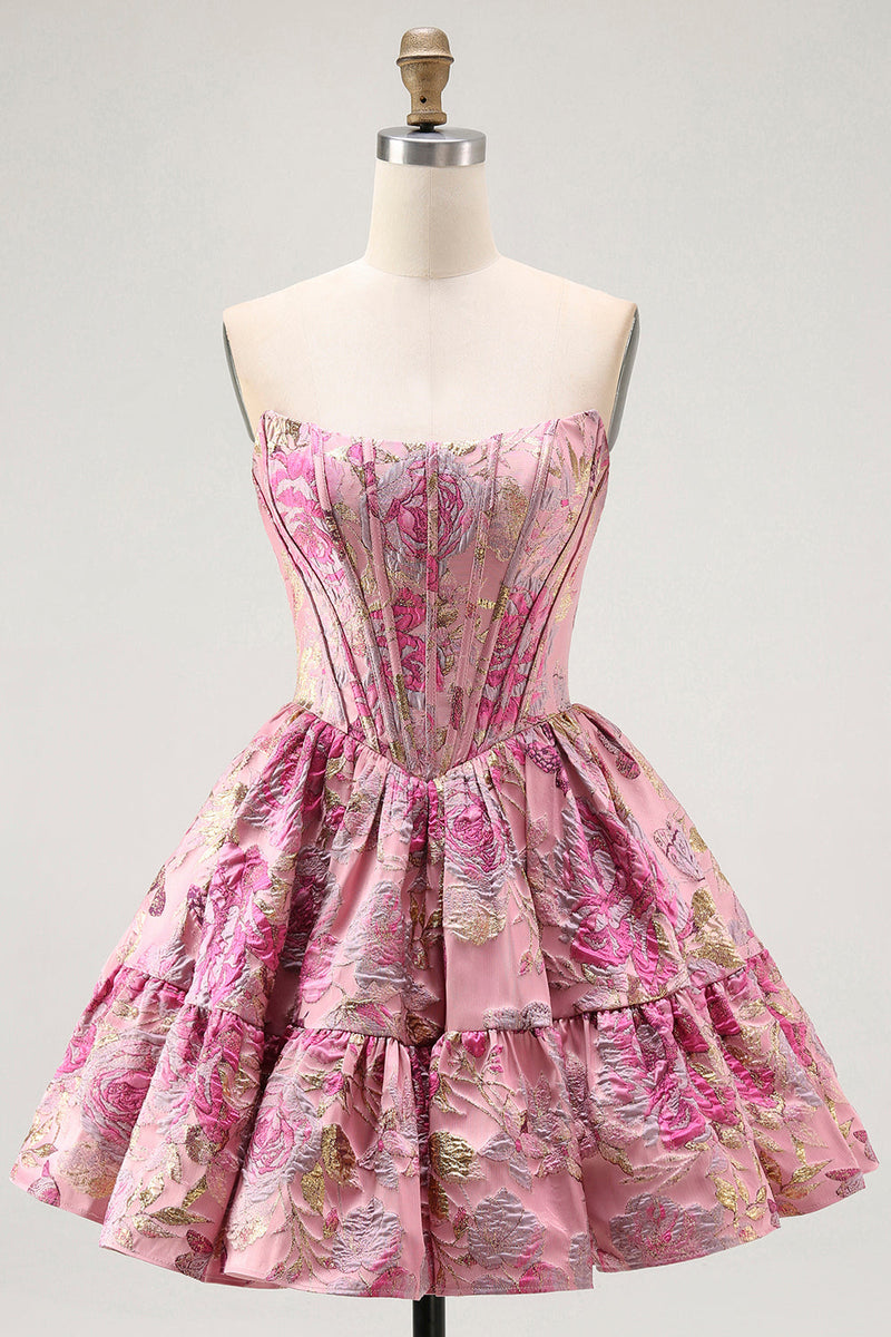 Load image into Gallery viewer, Blush Fluffy A Line Short Corset Prom Dress