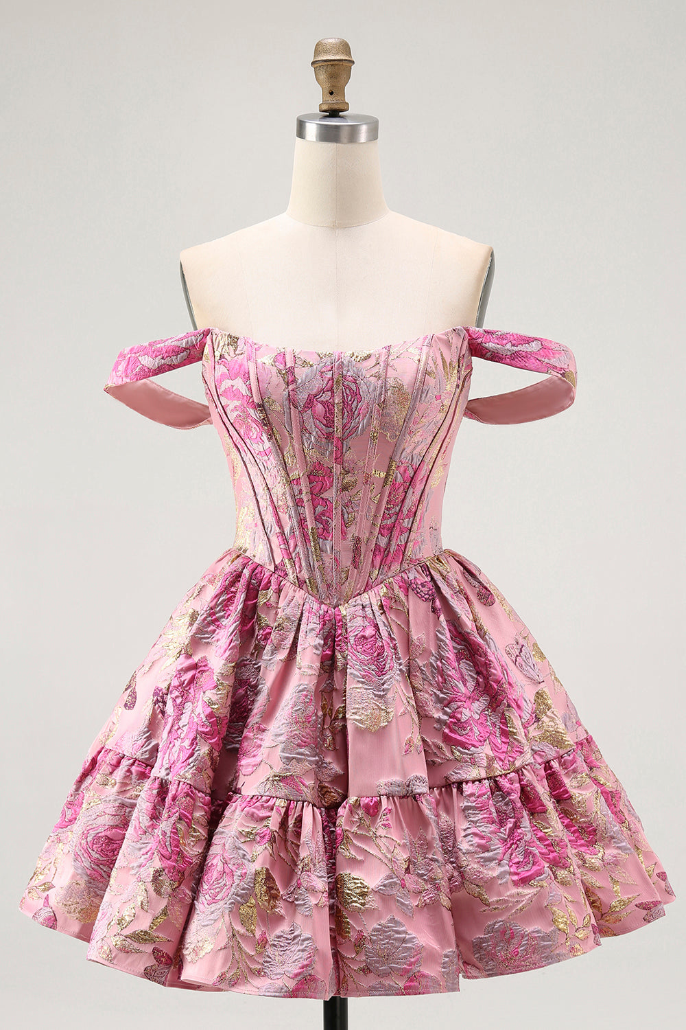Blush Fluffy A Line Short Corset Prom Dress