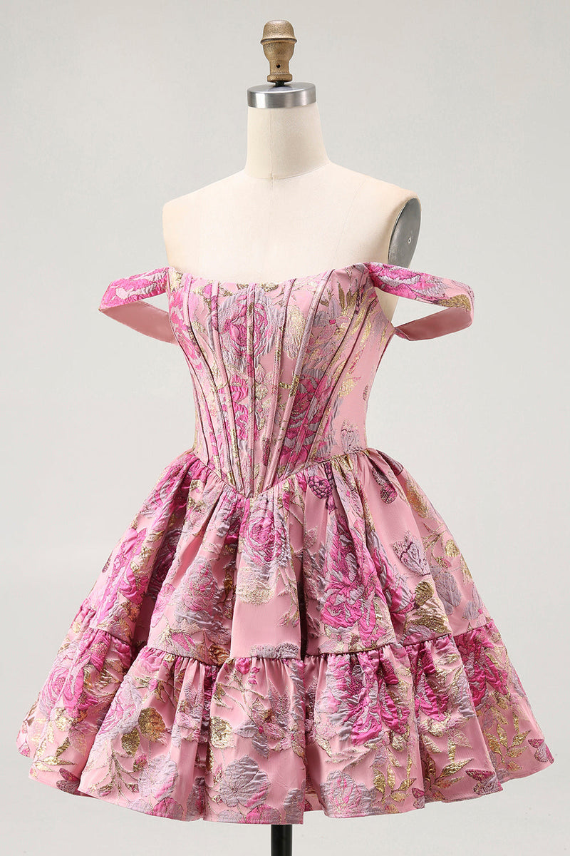 Load image into Gallery viewer, Blush Fluffy A Line Short Corset Prom Dress