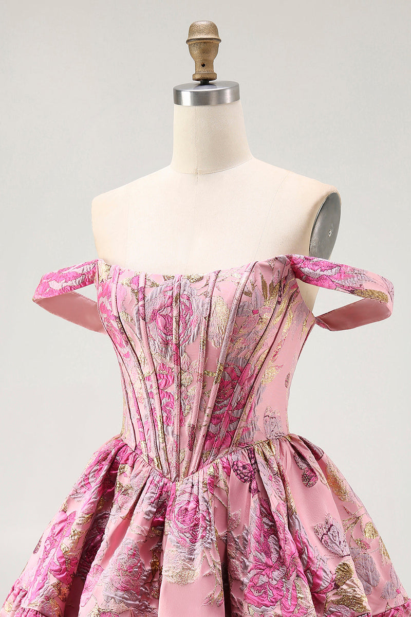 Load image into Gallery viewer, Blush Fluffy A Line Short Corset Prom Dress