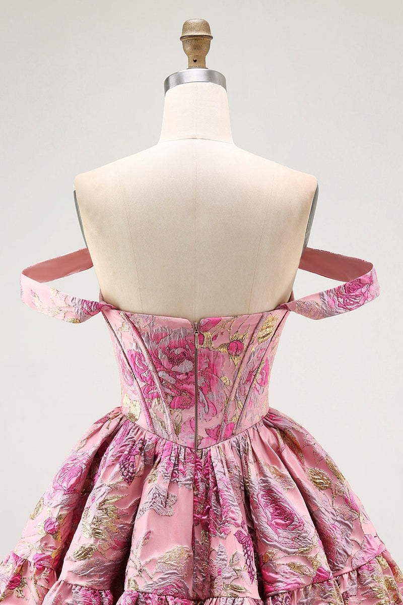 Load image into Gallery viewer, Blush Fluffy A Line Short Corset Prom Dress