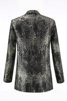 Load image into Gallery viewer, 2 Piece Peak Lapel Black and Gold Women Prom Suits