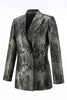 Load image into Gallery viewer, 2 Piece Peak Lapel Black and Gold Women Prom Suits