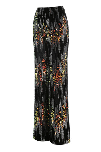 Sparkly 2 Piece Black Sequin Peak Lapel Women Prom Suits