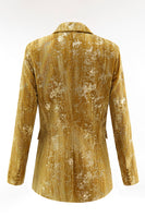 Load image into Gallery viewer, Sparkly 2 Piece Yellow Peak Lapel One Button Women Prom Suits