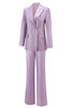 Load image into Gallery viewer, 2 Piece Wisteria Satin Peak Lapel Women Prom Suits