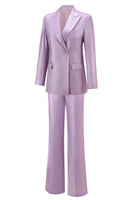 Load image into Gallery viewer, 2 Piece Wisteria Satin Peak Lapel Women Prom Suits