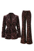 Load image into Gallery viewer, 2 Piece Sparkly Coffee Sequin Peak Lapel Women Prom Suits with Sash