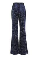 Load image into Gallery viewer, 2 Piece Sparkly Navy Peak Lapel Sequin Women Prom Suits