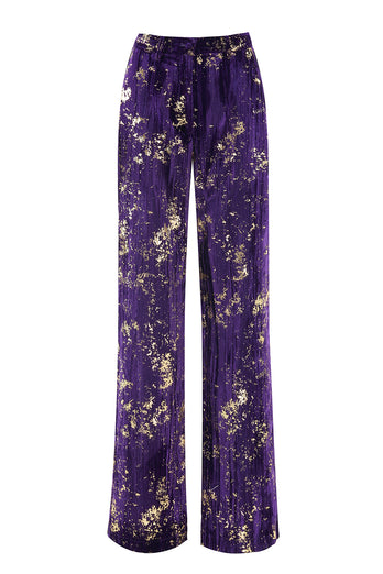 2 Piece Sparkly Purple Notched Lapel Women Prom Suits