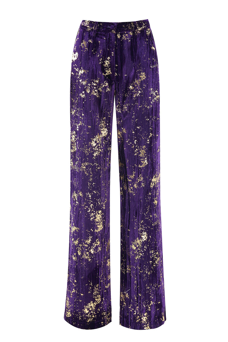 Load image into Gallery viewer, 2 Piece Sparkly Purple Notched Lapel Women Prom Suits