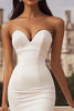 Load image into Gallery viewer, Ivory Sweetheart Mermaid Rehearsal Dinner Dress with Slit