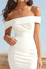 Load image into Gallery viewer, Ivory Mermaid Off the Shoulder Maxi Satin Rehearsal Dinner Dress