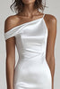 Load image into Gallery viewer, Ivory One Shoulder Mermaid Maxi Satin Rehearsal Dinner Dress