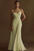 Load image into Gallery viewer, Sweetheart Ivory Pleated Maxi Wedding Reception Dress