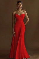 Load image into Gallery viewer, Sweetheart Ivory Pleated Maxi Wedding Reception Dress