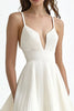 Load image into Gallery viewer, Ivory Chiffon A Line Pleated Midi Engagement Dress