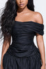 Load image into Gallery viewer, Tight Ruched Little Black Dress