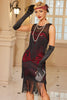Load image into Gallery viewer, Sparkly Apricot Fringed Bodycon Short 1920s Dress with Sequins