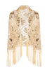 Load image into Gallery viewer, Sparkly Apricot Beaded Fringed 1920s Cape with Sequins