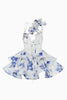 Load image into Gallery viewer, Pink Floral Tiered A Line Short Prom Dress with Ruffles