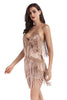 Load image into Gallery viewer, Sparkly Black Tiered Short Tight Prom Dress with Fringes