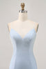 Load image into Gallery viewer, Sparkly Light Blue Short Tight Prom Dress with Beading