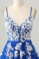 Load image into Gallery viewer, Royal Blue A Line Tulle Short Prom Dress with Appliques