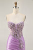 Load image into Gallery viewer, Sparkly Grey Green Tight Corset Short Prom Dress with Beading