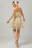 Load image into Gallery viewer, Sparkly Black Fringed Short Tight Flapper Dress
