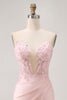 Load image into Gallery viewer, Blush Corset Tight Floral Satin Short Prom Dress with Lace