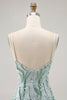 Load image into Gallery viewer, Sparkly Green Beaded Tight Short Prom Dress with Sequins