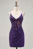 Load image into Gallery viewer, Sparkly Dark Green Corset Sequin Short Tight Prom Dress