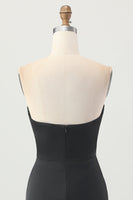 Load image into Gallery viewer, Sparkly Black Corset Tight Strapless Short Prom Dress with Sequins