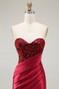 Load image into Gallery viewer, Sparkly Red Mermaid Sweetheart Long Sequin Prom Dress